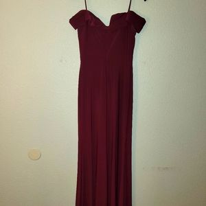 Burgundy bridesmaid/prom dress